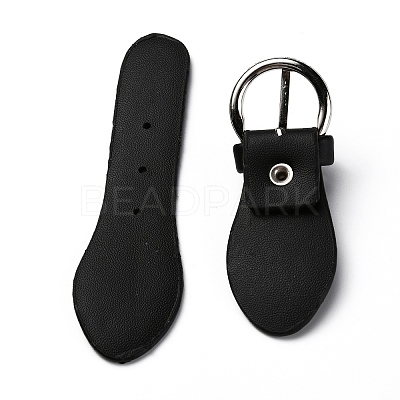 Black PU Leather Buckles FIND-WH0111-285P-1