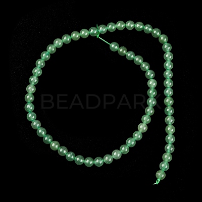 Natural Green Aventurine Round Bead Strands G-P070-37-6mm-1