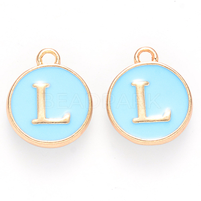 Golden Plated Alloy Enamel Charms LS-ENAM-S118-04L-1