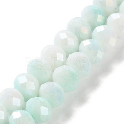 Electroplate Glass Beads Strands LAMP-S068-02G-1