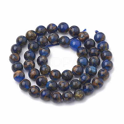 Natural Chalcedony Beads Strands G-S333-6mm-014E-1