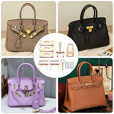2 Sets Alloy Bag Lock Clasp Set FIND-WR0006-90-1