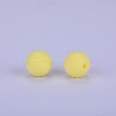 Round Silicone Focal Beads SI-JX0046A-91-1
