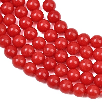 Dyed Natural White Jade Beads Strands GG-CBAD029-A09-6mm-1
