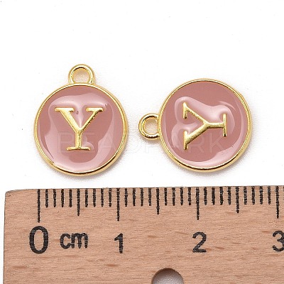 Golden Plated Alloy Enamel Charms LS-ENAM-S118-07Y-1