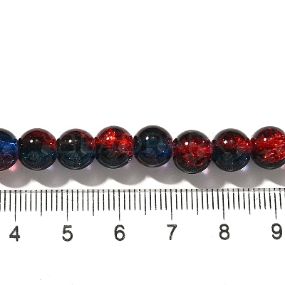 Crackle Glass Beads Strands X1-CCG-C002-8mm-10-1