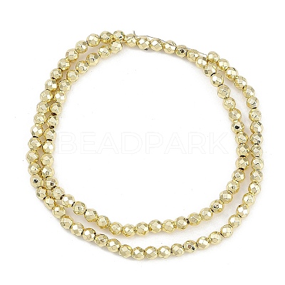 Baking Paint Electroplated Synthetic Non-magnetic Hematite Beads Strands G-H072-A01-01E-1
