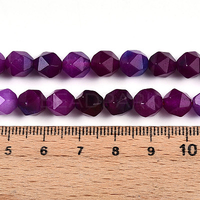 Dyed Natural White Jade Beads Strands G-T139-8mm-45L-1
