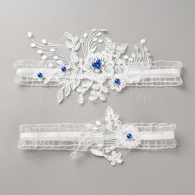 Flower Polyester Garter Leg Ring Sets DIY-WH0888-340A-1