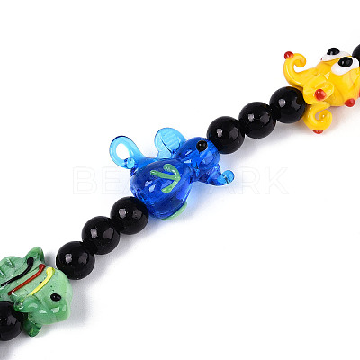Handmade Lampwork Beads Strands LAMP-N028-08-1
