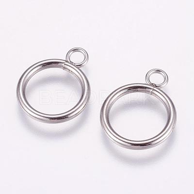 Tarnish Resistant 304 Stainless Steel Toggle Clasps STAS-K148-01P-1