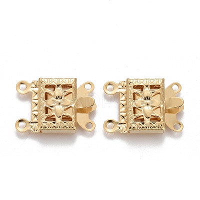 304 Stainless Steel Box Clasps STAS-P249-05G-1