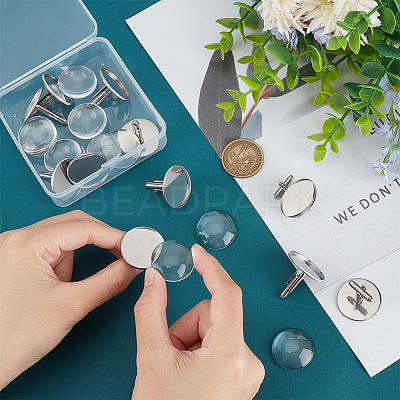 Blank Dome Cufflinks Making Kit DIY-UN0005-24-1
