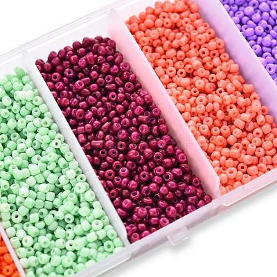 90G 5 Colors 12/0 Baking Paint Glass Seed Beads SEED-YW0001-14B-1