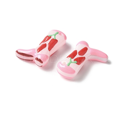 Painted Glass Beads Enamel Beads X-BLOW-D300-01H-1