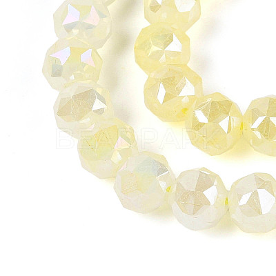 Anti-Tarnish Electroplate Glass Beads Strands GLAA-N064-8mm-02-1