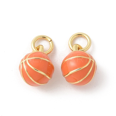Brass Enamel Pendants KK-P294-38G-05-1