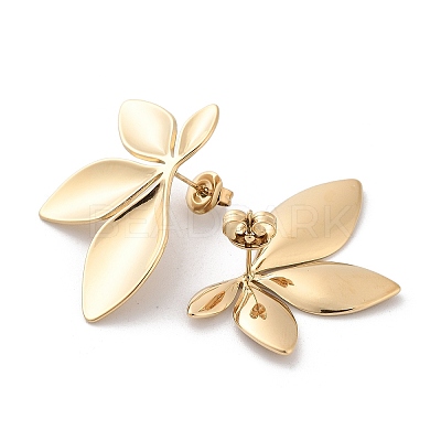 304 Stainless Steel Stud Earrings X-EJEW-H115-04G-1