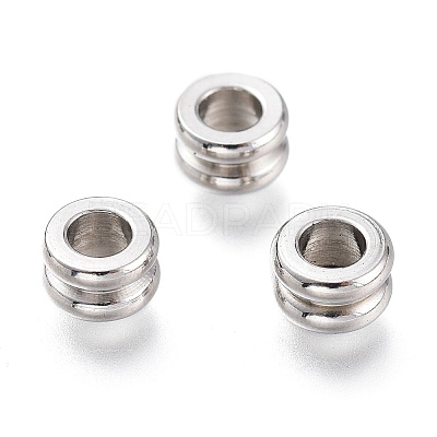 202 Stainless Steel European Bead Cores STAS-M282-02P-1