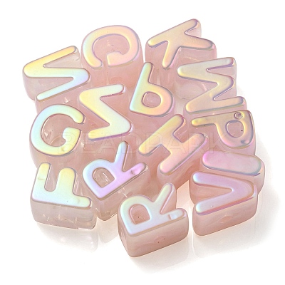 Opaque Rainbow Iridescent Acrylic Beads OACR-P010-23C-1