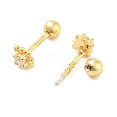 925 Sterling Silver Micro Pave Cubic Zirconia Cartilage Earrings for Women EJEW-F342-06G-1