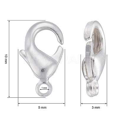 Brass Lobster Claw Clasps KK-901-S-NF-1