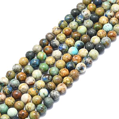 Natural Chrysocolla and Lapis Lazuli Beads Strands G-F715-105B-1