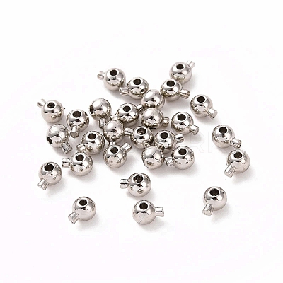 Rack Plating Brass Crimp Beads KK-F826-04P-1