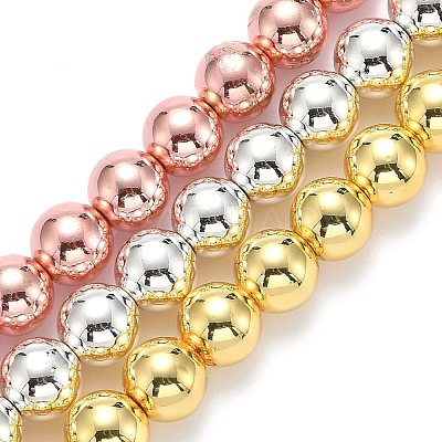 Electroplate Non-magnetic Synthetic Hematite Beads Strands G-L485-01E-M-1