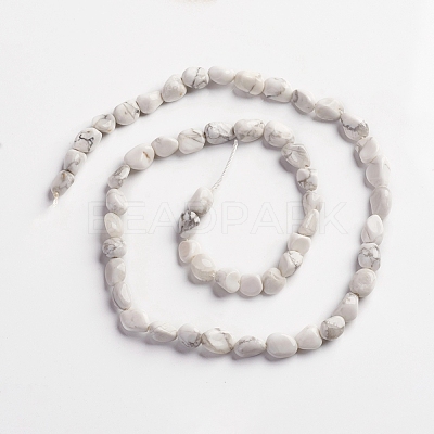 Natural Howlite Beads Strands G-D0002-B34-1