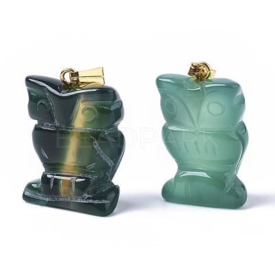 Natural Agate Pendants G-R459-006-1