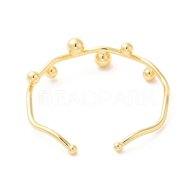 Brass Cuff Bangles BJEW-P309-01G-1