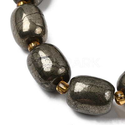 Natural Pyrite Beads Strands G-Z131-D01-02-1