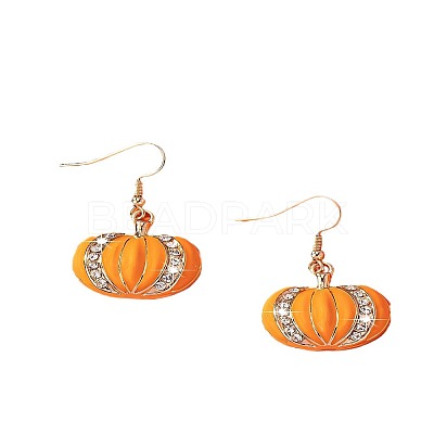 Zinc Alloy Pumpkin Dangle Earrings FS-WG3A841-01-1