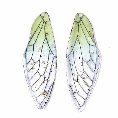 Transparent Epoxy Resin Big Pendants X1-RESI-T046-01C-1