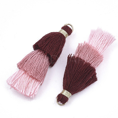 Polycotton(Polyester Cotton) Tassel Pendant Decorations X-FIND-T018-21-1