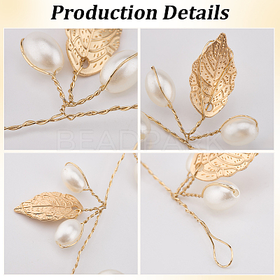 Alloy Flexible Hair Accessories PALLOY-WH20816-001G-1