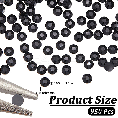 950Pcs Resin Rhinestone Cabochons CRES-WH20004-03F-1