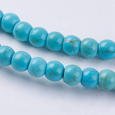 Synthetic Turquoise Beads Strands G-E456-45A-4mm-1