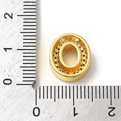 Brass Micro Pave Clear Cubic Zirconia Charms ZIRC-C009-01G-O-1