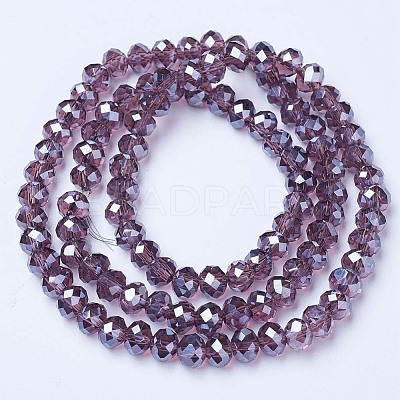 Electroplate Glass Beads Strands EGLA-A034-T8mm-A05-1