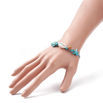 Adjustable Waxed Cotton Cord Braided Bracelets BJEW-JB04083-1
