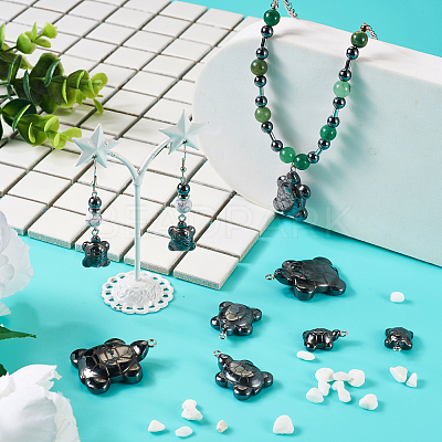 6Pcs 3 Styles Non-magnetic Hematite Pendants G-TA0001-43-1