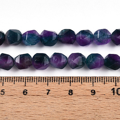 Dyed Natural White Jade Beads Strands X-G-T139-8mm-45C-1