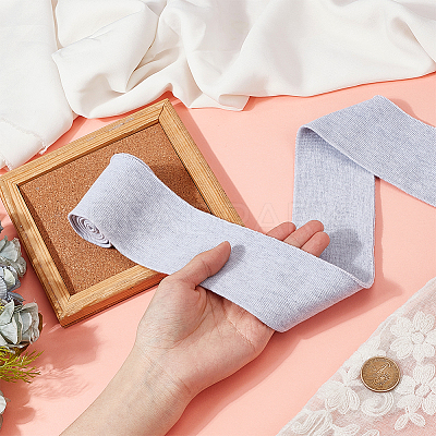 Mercerized Cotton Elastic Ribbon OCOR-WH0008-126A-1