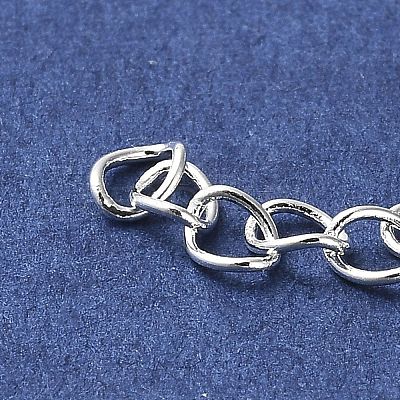 Rack Plating Brass Curb Chain Extender KK-Q807-14S-1