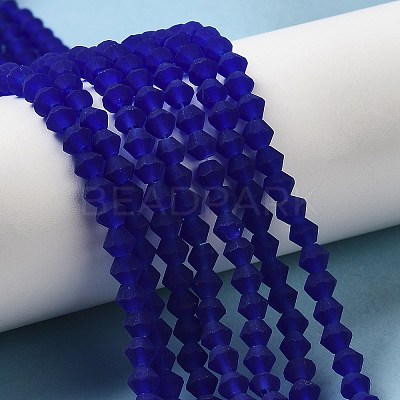 Imitate Austrian Crystal Frosted Glass Beads Strands GLAA-F029-TM3mm-B06-1