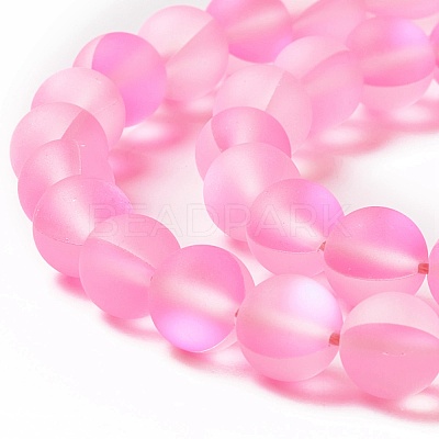 Synthetic Moonstone Beads Strands G-E573-01B-25-1