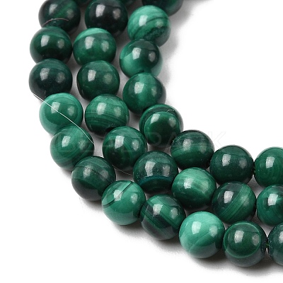 Natural Malachite Beads Strands G-A293-B03-4mm-1