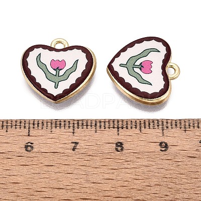 Valentine's Day Printed Alloy Pendants PALLOY-SZC0008-15B-1